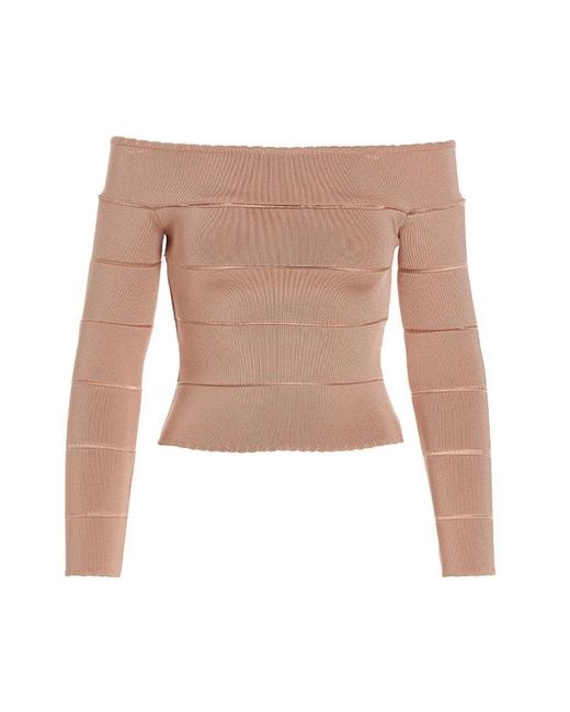 Alexandre Vauthier White Off-Shoulder Top