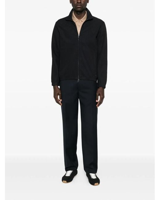 Emporio Armani Black Zipped Sweatshirt for men