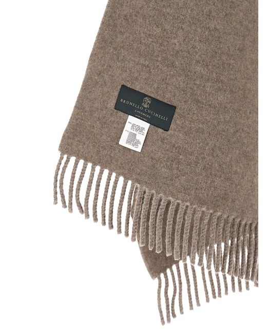 Brunello Cucinelli Natural Hooded Scarf