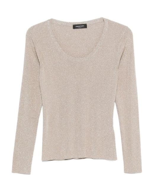 Fabiana Filippi White Crewneck Sweater