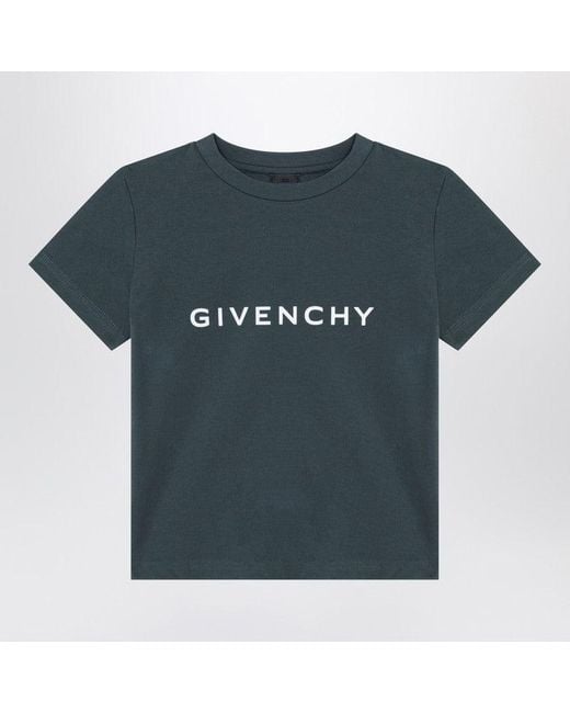 Givenchy Blue Dark T-Shirt With Logo for men