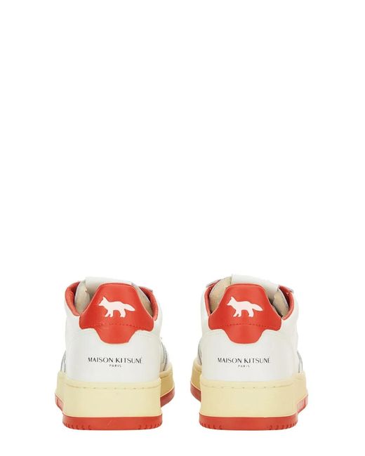 Autry X Maison Kitsune White "Medalist Low" Sneaker