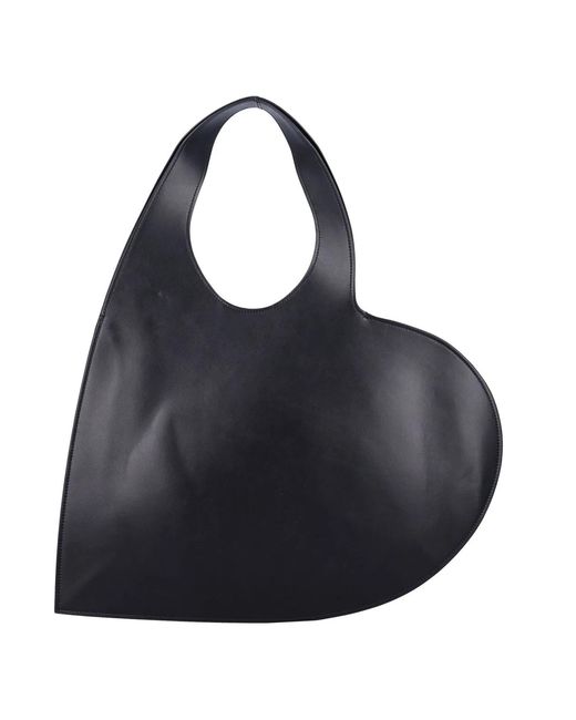 Coperni Black Double Heart Shopper Bag