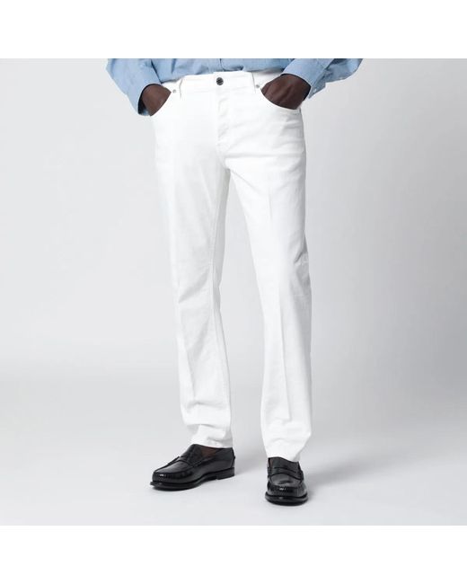 PT01 White Reggae Tapered Trousers for men