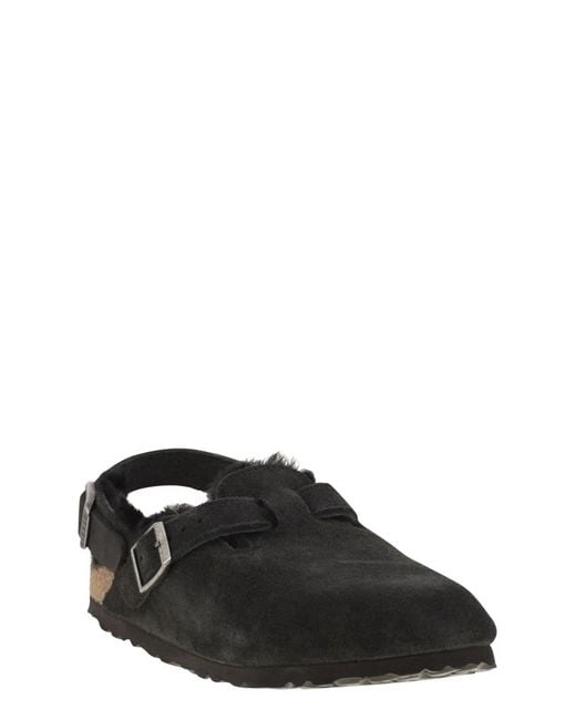 Birkenstock Black Tokio Shearling