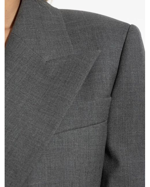 Givenchy Gray Double-Breasted Wool Jacket
