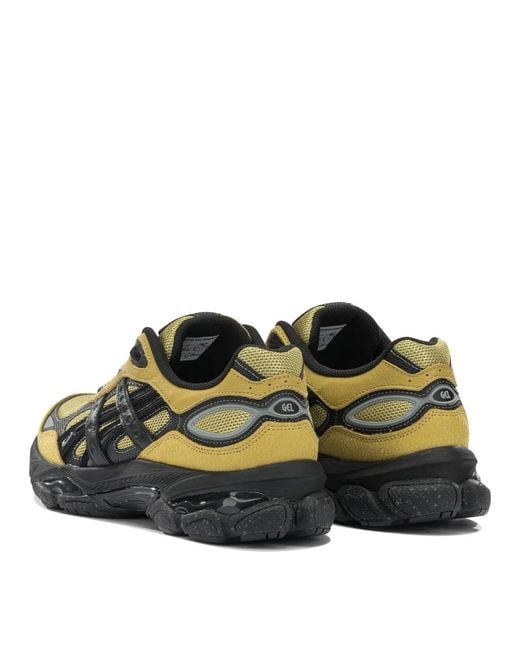 Asics Green Leather Rubber Sneakers for men
