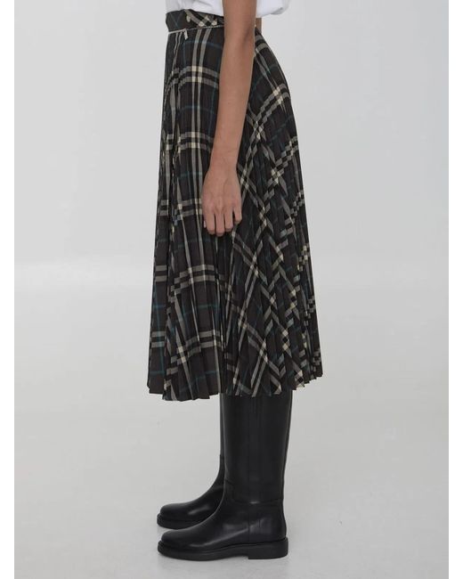 Burberry Black Squared Skirt