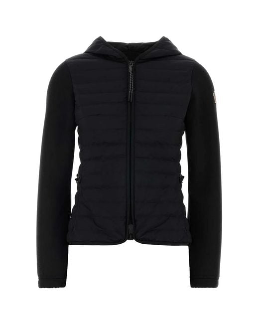 Moncler Black Zip Up Cardigan