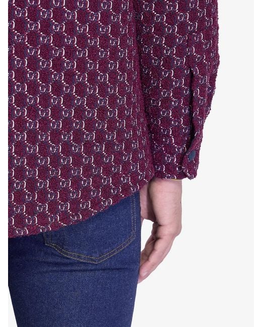 Gucci Purple Wool Overshirt for men