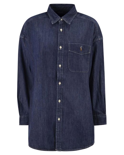 Polo Ralph Lauren Blue Long-Sleeved Denim Shirt
