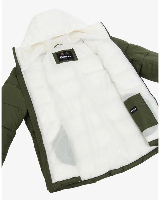 Barbour Green Hike Baffle Quilted Jacket for men