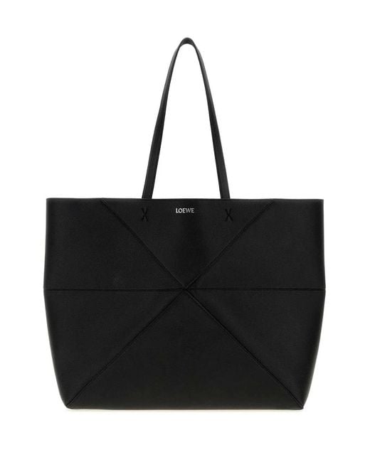 Loewe Black Puzzle Fold Tote Horizontal L
