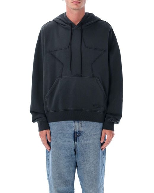 MM6 by Maison Martin Margiela Women's Blue Oversized Star Hoodie