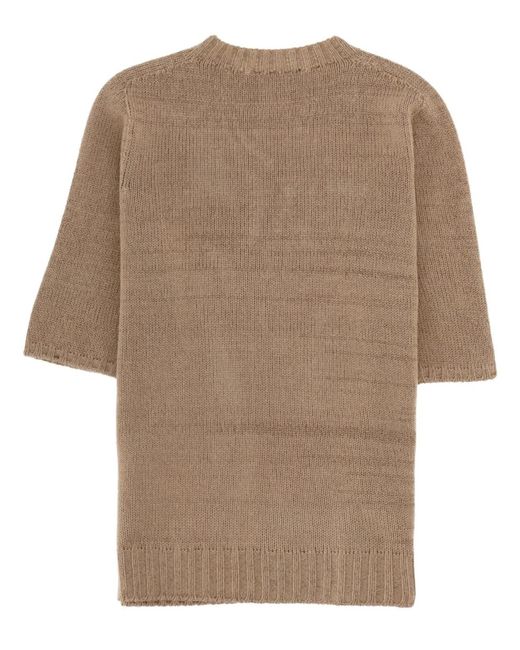 Fabiana Filippi Natural Linen Blend T-Shirt