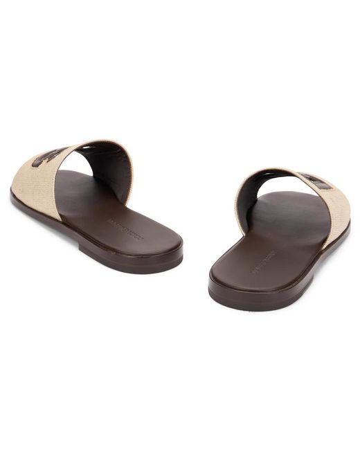 Dolce & Gabbana Multicolor Dolce & Gabbana Canvas Slippers With Logo for men