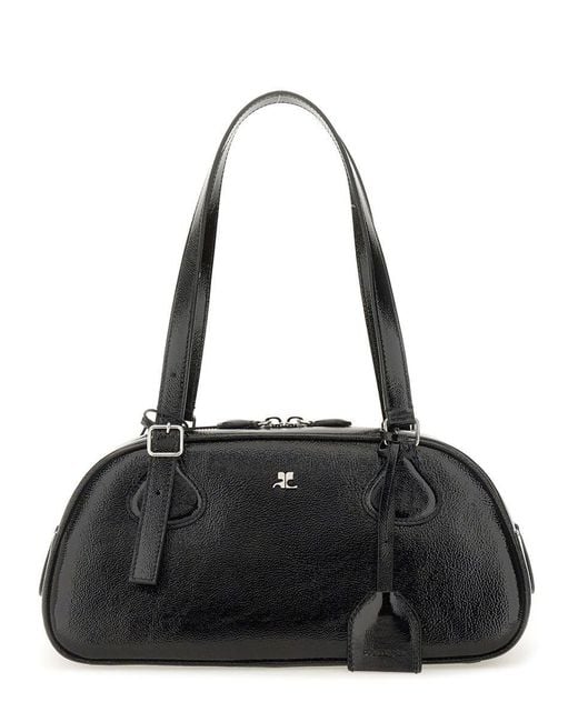 Courreges Black Courregès Medium Friday Shoulder Bag