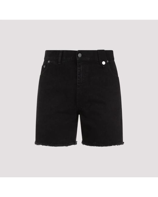 Egonlab Black Denim Shorts for men
