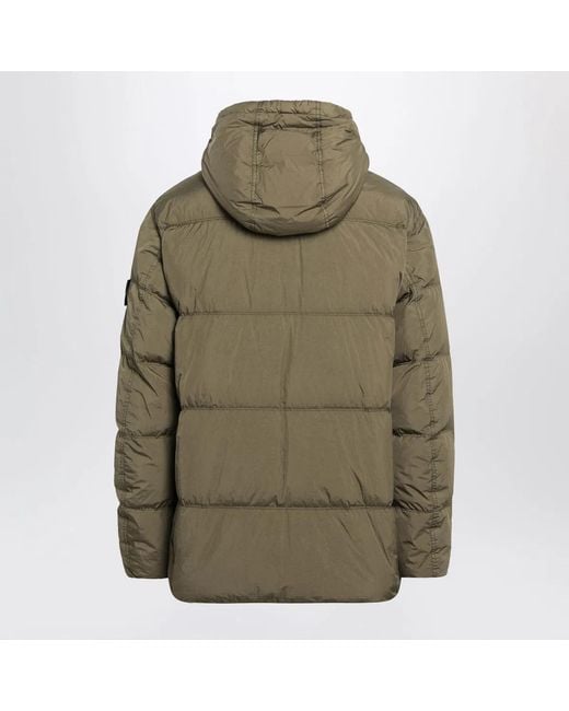 Stone Island Green Water-Repellent Puffer Jacket for men