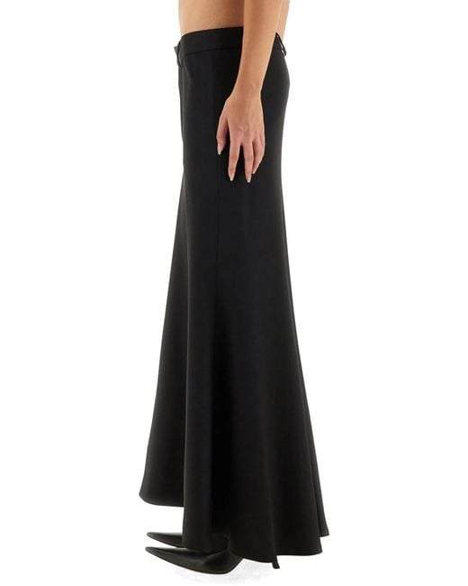 Balenciaga Black "Godet" Maxi Skirt