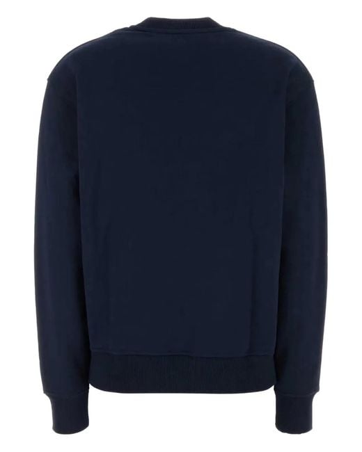 AMI Blue Cotton Ami De Coeur Sweatshirt for men