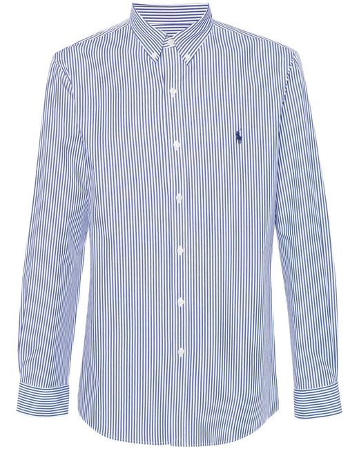 Polo Ralph Lauren Blue Slim Fit Oxford Shirt for men