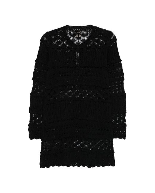 Semicouture Black Alvina Cotton Mini Dress