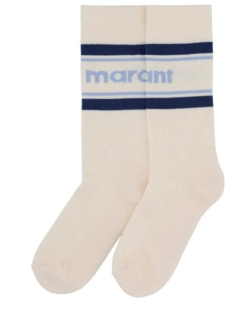 Isabel Marant Blue "Dona" Socks With Logo