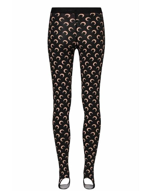 MARINE SERRE Black "Moon" Leggings