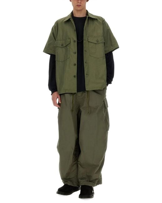 Needles Green Cotton Shirt for men