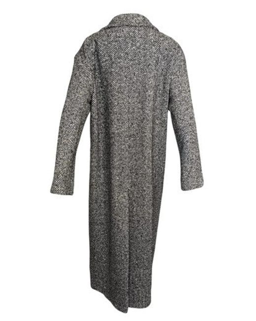 Tagliatore Gray Wool Coat
