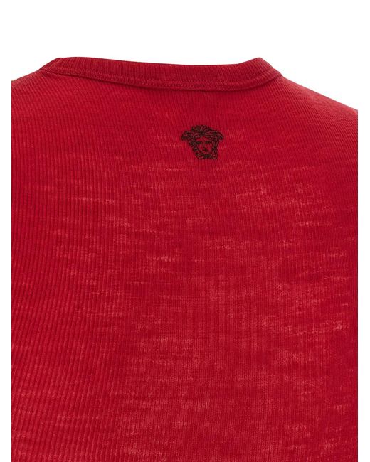 Versace Red 'Medusa' T-Shirt