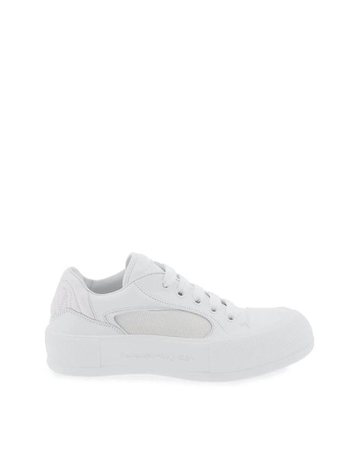 McQueen White Deck Sneakers