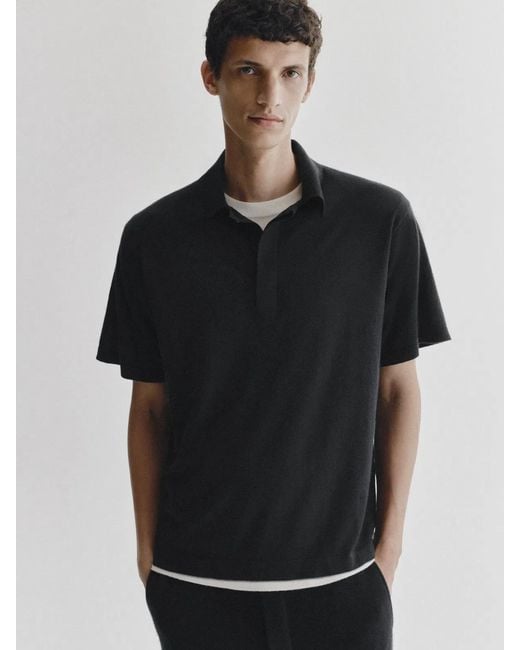 Lisa Yang Black Carter Polo Shirt for men