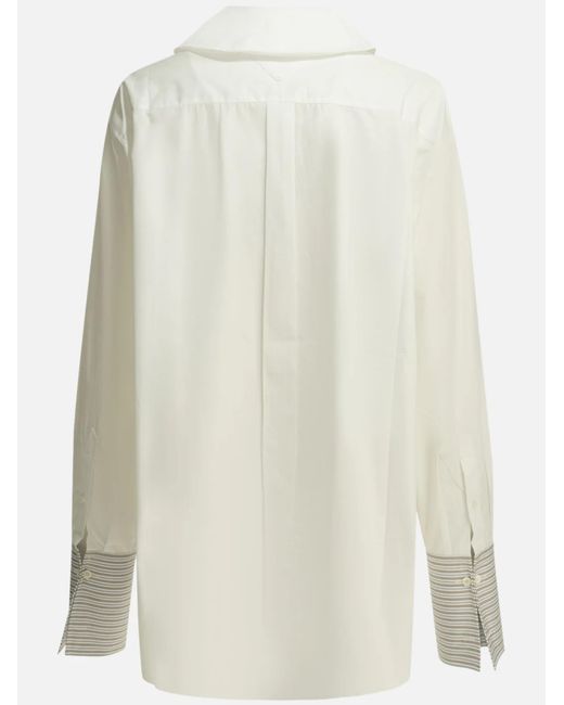 Prada White Shirt Over Cuff
