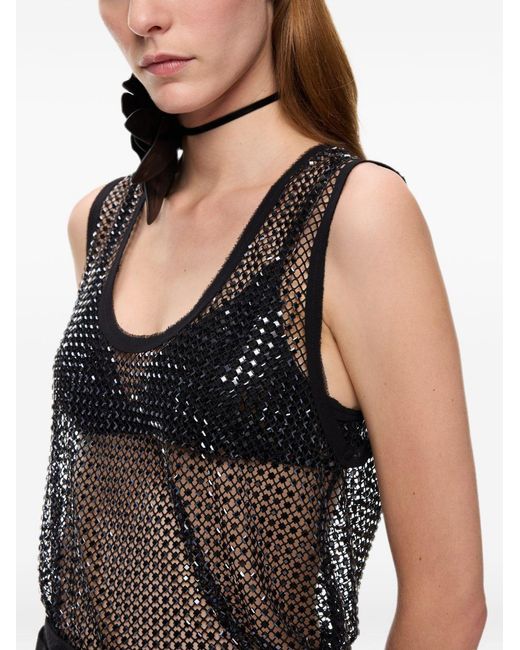 Pinko Gray Polyester Elastane Top