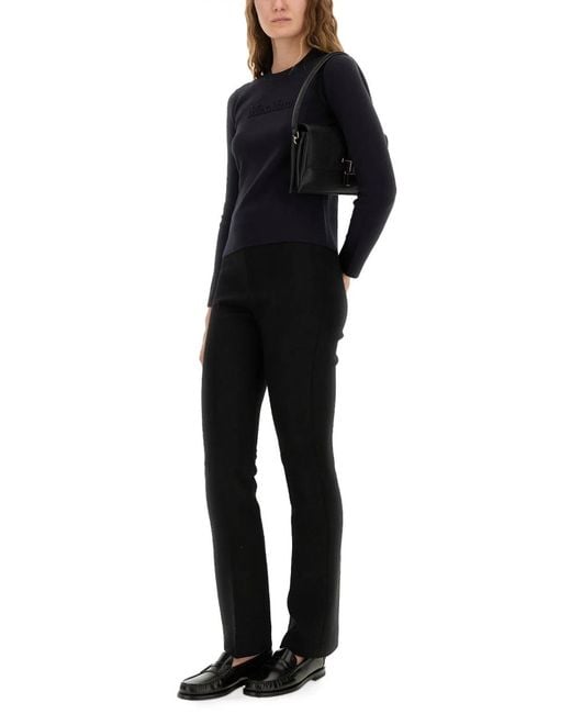 Max Mara Black Jersey With Logo