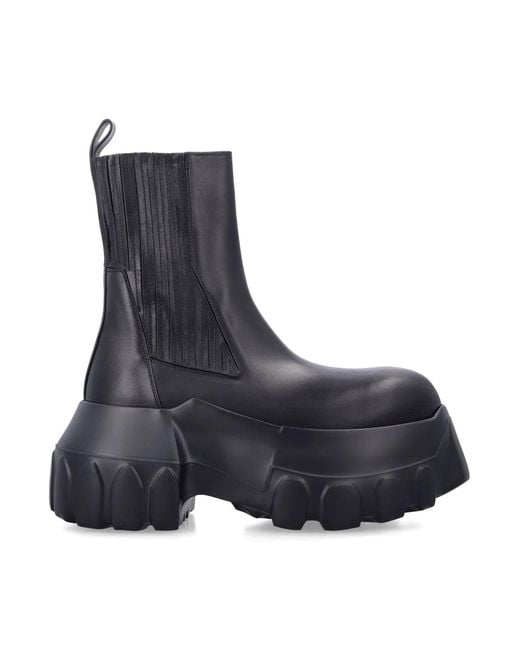 Rick Owens Blue Beatle Mega Tractor Boots for men