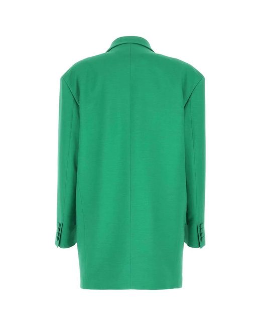 Valentino Garavani Green Crepe Couture Oversize Blazer