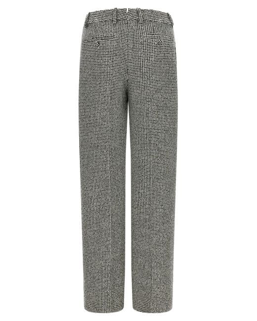 Tom Ford Gray Houndstooth Pattern Pants