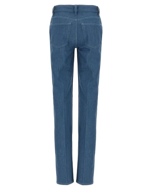 Gucci Blue Straight Mid Rise Jeans