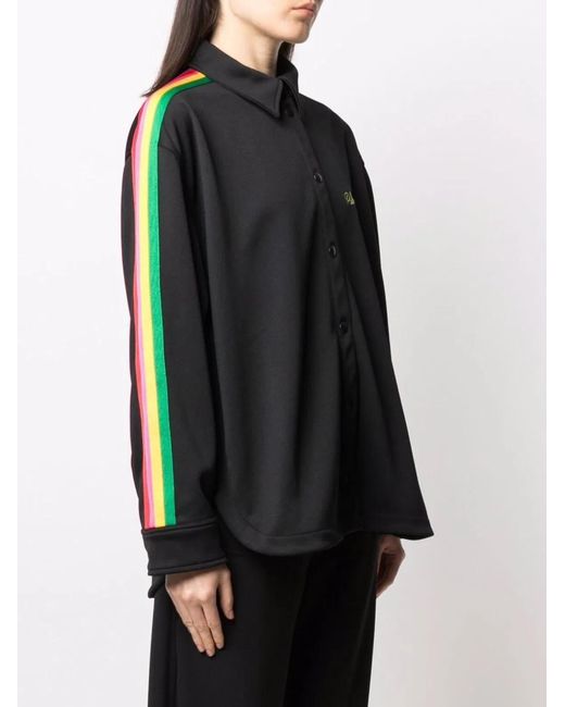 Palm Angels Black Miami Logo Track Shirt