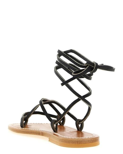 K. Jacques Black 'Bikini' Sandals