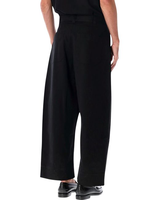 Studio Nicholson Black Sorte Pleated Trousers for men