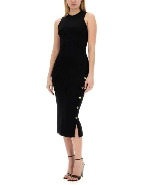 Moschino Couture Black Buttoned Dress