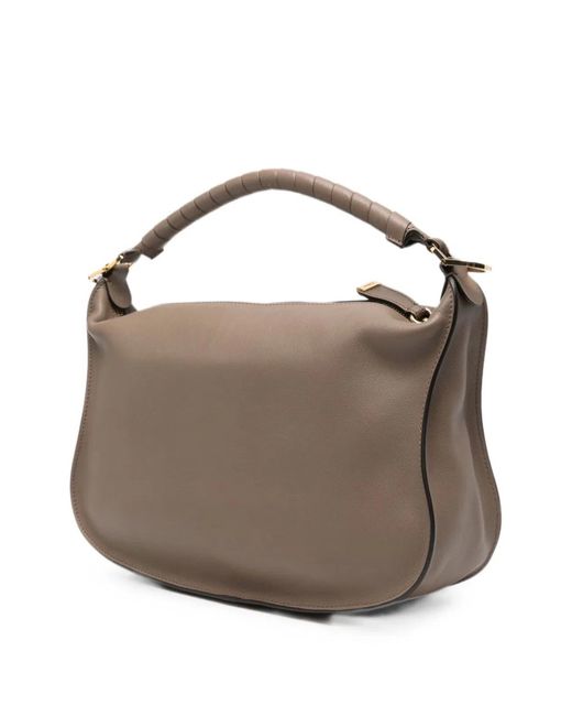 Chloé Brown Marcie Small Leather Shoulder Bag