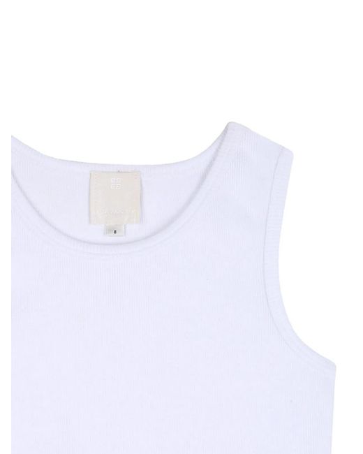 Givenchy White Canotta A Costine