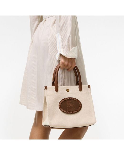 Burberry Natural Ll Mn Canvas Tote Ll6