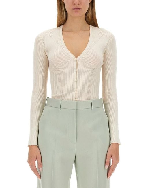 Lanvin White Wool Cardigan