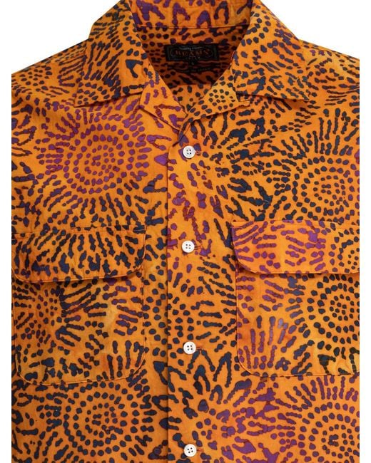 Beams Plus Orange Cotton Shirt for men